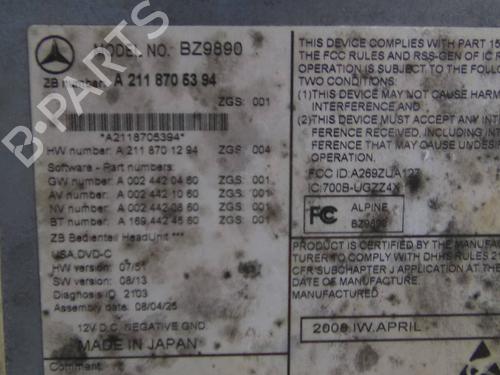 Sistema audio MERCEDES-BENZ E-CLASS (W211) E 220 CDI (211.006) | BP22744699E6 