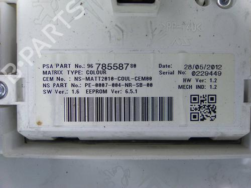 Instrument cluster PEUGEOT 208 I (CA_, CC_) 1.4 HDi | BP19813074C47 