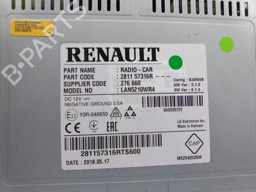 Autoradio RENAULT CLIO IV (BH_) 0.9 TCe 90 (BHNF, BHMA, BHMH, BHJK, BHJR) | BP22744722E6 