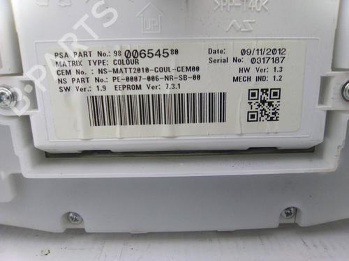 Instrument cluster PEUGEOT 208 I (CA_, CC_) 1.4 HDi | BP19824204C47 