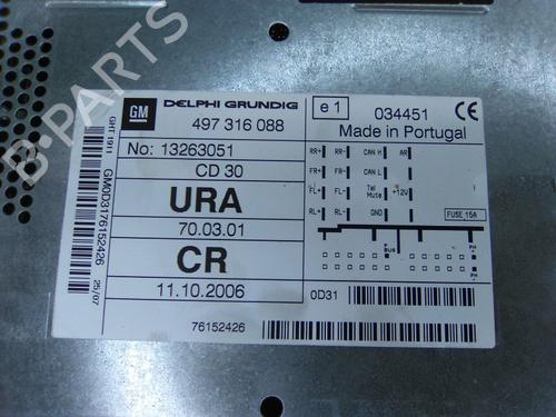 Radio OPEL ASTRA H (A04) 1.3 CDTI (L48) | BP19812834E6 