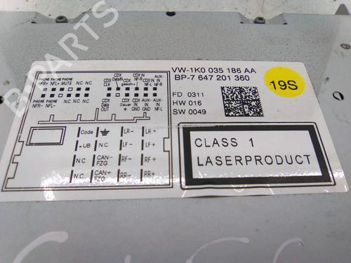 Radio VW GOLF VI (5K1) 1.6 TDI | BP19829972E6 