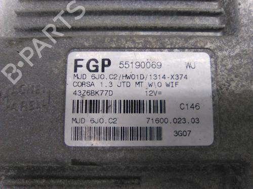 Engine control unit (ECU) OPEL CORSA C (X01) 1.3 CDTI (F08, F68) | BP19829637M57 