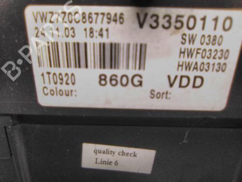 Instrument cluster VW TOURAN (1T1, 1T2) 1.9 TDI | BP19849266C47 