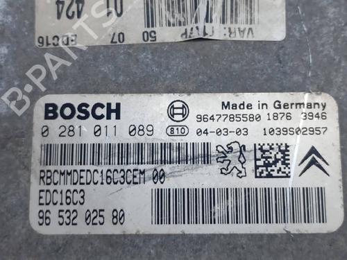 Engine control unit (ECU) PEUGEOT 206 Hatchback (2A/C) 1.4 HDi eco 70 | BP29751377M57