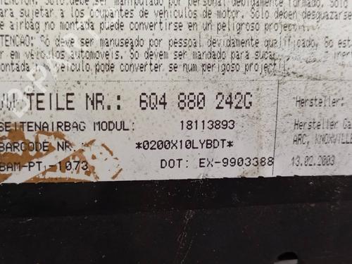 Høyre sete kollisjonspute VW POLO (9N_, 9A_) 1.2 12V | BP19859657C14 
