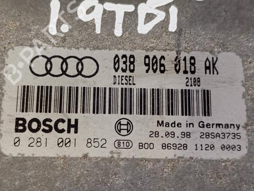 Engine control unit (ECU) AUDI A3 (8L1) 1.9 TDI | BP19873867M57 