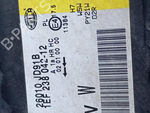 Right headlight NISSAN QASHQAI I (J10, NJ10) 1.5 dCi | BP29429591C29 