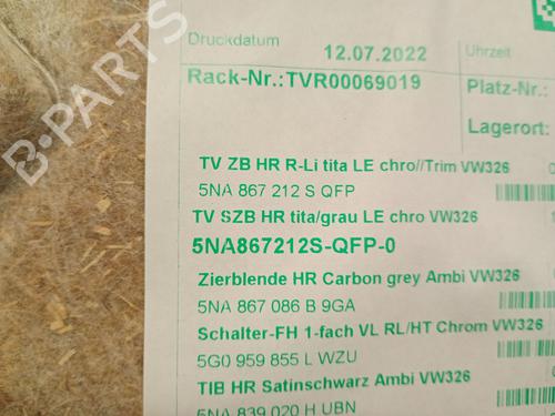 Garniture arrière droite VW TIGUAN (AD1, AX1) 1.5 TSI | BP30044699C61 