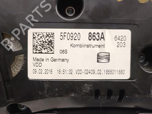 Instrument cluster SEAT LEON (5F1) 1.6 TDI | BP29821345C47