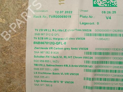 Forreste højre beklædning VW TIGUAN (AD1, AX1) 1.5 TSI | BP30044700C59 