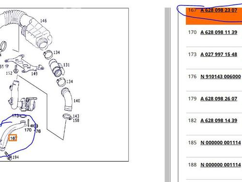 Pipe MERCEDES-BENZ M-CLASS (W163) ML 400 CDI (163.128) | BP22193503M125 
