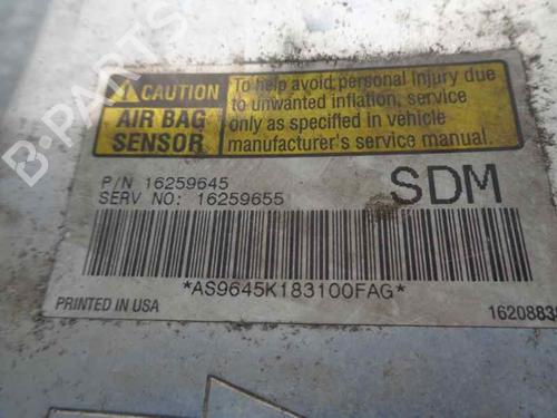 ECU airbags GMC SAVANA 1500 Standard Passenger Van  | BP22984419M53 