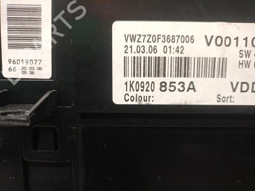 Instrument cluster VW GOLF V (1K1) 1.6 FSI | BP24635707C47 