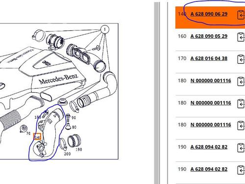 Pipe MERCEDES-BENZ M-CLASS (W163) ML 400 CDI (163.128) | BP22201491M125 