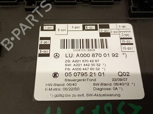 Electronic module MERCEDES-BENZ S-CLASS (W221, V221) S 320 CDI (221.022, 221.122) | BP32113020M83 - Image 3