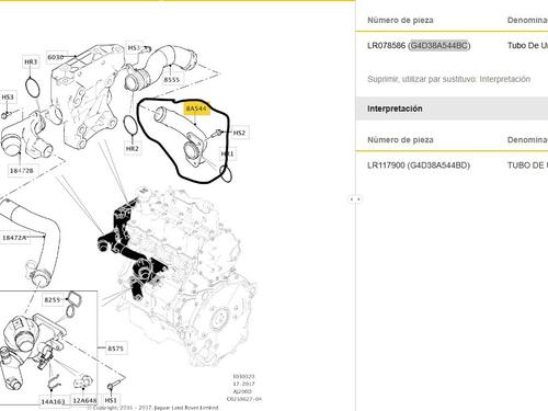 Pipe LAND ROVER RANGE ROVER EVOQUE (L538) 2.0 D 4x4 | BP33544156M125 - Image 4