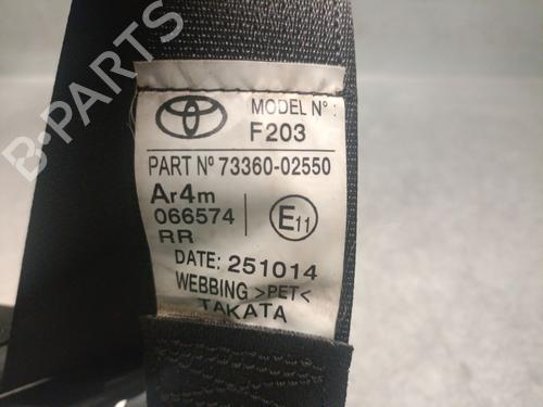 Rear right seatbelt TOYOTA AURIS (_E18_) 1.8 Hybrid (ZWE186_, ZWE186R) | BP32312123I28