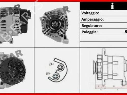 Alternator FIAT PANDA (169_) 1.2 (169.AXB11, 169.AXB1A) | BP30316398M7