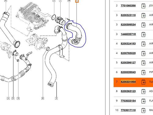 Pipe RENAULT KANGOO Express (FC0/1_) 1.5 dCi (FC1E) | BP39514908M125 - Image 6