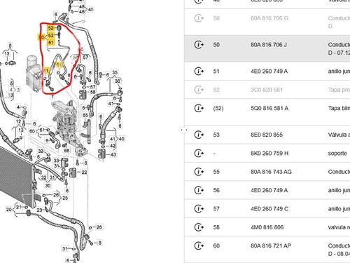 Used AC pipe AC pipe AUDI Q5 (FYB, FYG) 50 TFSI e quattro (299 hp) 33455141 33455141