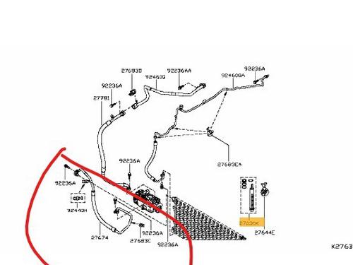AC pipe NISSAN NV400 Van (X62, X62B) dCi 135 | BP30645233M126 - Image 2