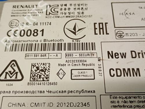 Radio RENAULT MEGANE III Hatchback (BZ0/1_, B3_) 1.2 TCe (BZ2B, BZ11) | BP27282860E6 