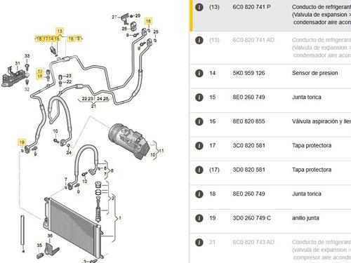AC pipe SEAT IBIZA IV (6J5, 6P1) 1.0 TSI | BP30339906M126 