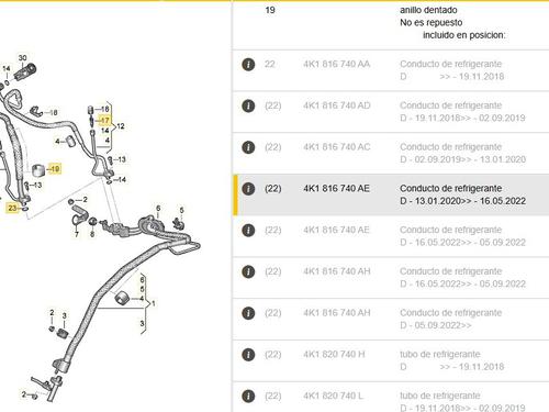 AC pipe AUDI A6 Allroad C8 (4AH) 50 TDI Mild Hybrid quattro | BP30202559M126