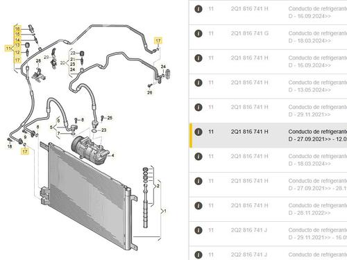 AC pipe VW TAIGO (CS1) 1.0 TSI | BP27933195M126 