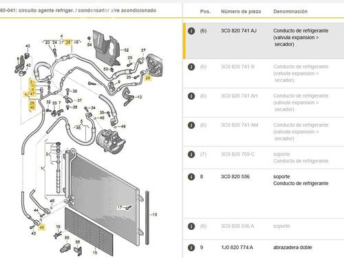 AC pipe VW PASSAT B6 Variant (3C5) 2.0 TDI 16V | BP24438923M126 