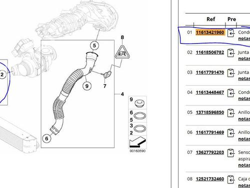 Pipe BMW X3 (E83) 2.0 sd | BP22728106M125 