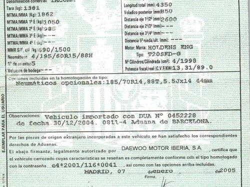 Left sun visor CHEVROLET REZZO MPV (U100) 2.0 | BP36665470I1 - Image 4