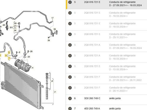 AC pipe VW TAIGO (CS1) 1.0 TSI | BP27933196M126 