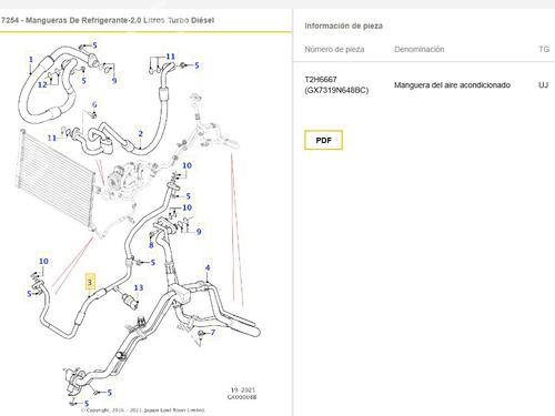 AC pipe JAGUAR F-PACE (X761) 2.0 TD4 | BP30262296M126 
