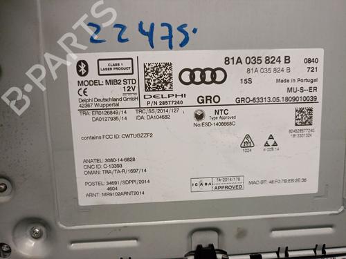 Radio AUDI A3 Sportback (8VA, 8VF) 1.0 TFSI | BP25244269E6 