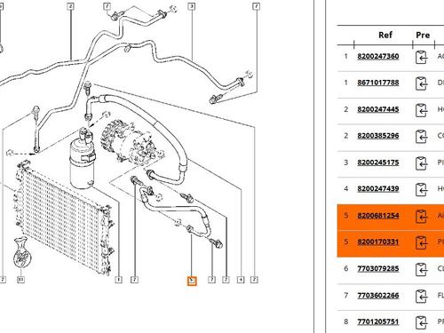 AC pipe RENAULT SCÉNIC II (JM0/1_) 1.9 dCi (JM0G, JM12, JM1G, JM2C) | BP30634116M126