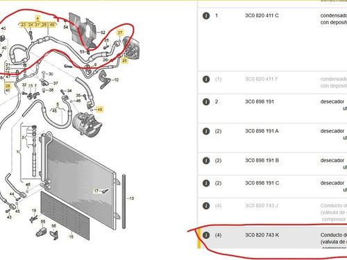 AC pipe VW PASSAT B6 (3C2) 2.0 FSI | BP27858701M126