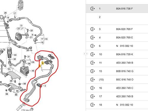 AC pipe AUDI Q5 (FYB, FYG) 50 TFSI e quattro | BP33456678M126 - Image 2