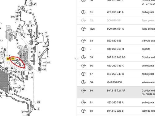 AC pipe AUDI Q5 (FYB, FYG) 50 TFSI e quattro | BP33455143M126 - Image 2