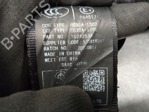 Rear right seatbelt MG MG ZS SUV (AZS1) 1.0 T-GDi | BP29709077I28 