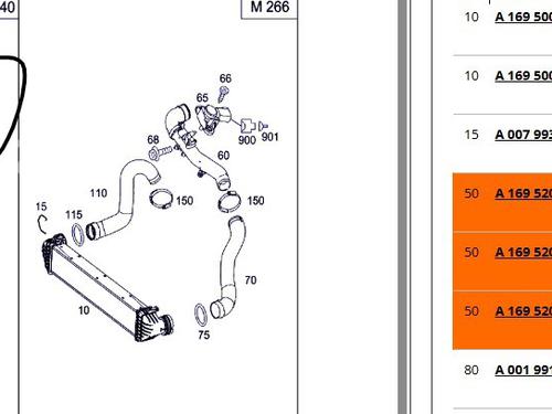 Pipe MERCEDES-BENZ A-CLASS (W169) A 200 CDI (169.008, 169.308) | BP31862455M125 