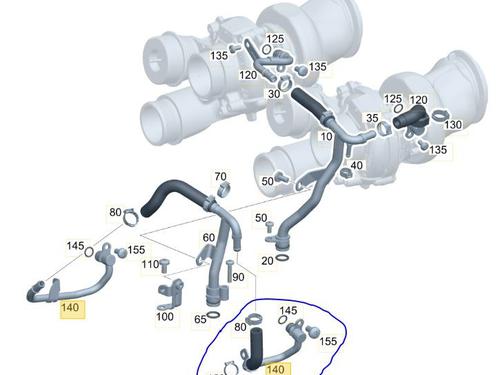 Pipe MERCEDES-BENZ G-CLASS (W463) G 500 (463.260, 463.261) | BP27458656M125 