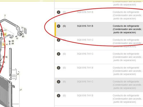 AC pipe AUDI A3 Sportback (8VA, 8VF) 1.6 TDI | BP28691555M126 