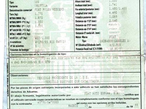 Used Parts FIAT MAREA Weekend (185_)  1.9 JTD 105 (185BXN1A)  647452