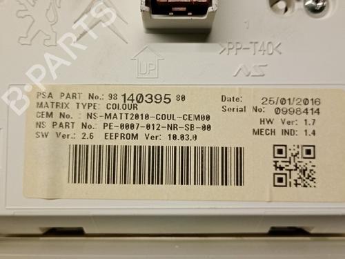 Instrument cluster PEUGEOT 2008 I (CU_) 1.2 THP 110 / PureTech 110 | BP30777453C47 