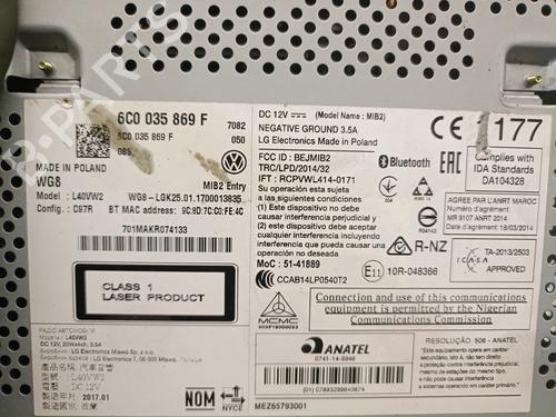 Radio VW POLO V (6R1, 6C1) 1.4 TDI | BP26124149E6 