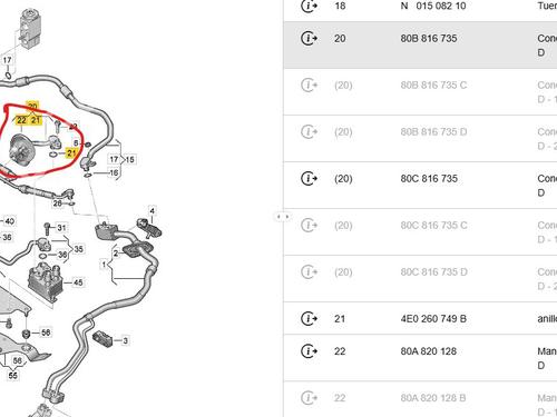 AC pipe AUDI Q5 (FYB, FYG) 50 TFSI e quattro | BP33455144M126 - Image 2