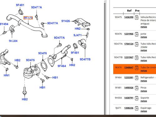Pipe FORD FOCUS II Convertible 2.0 TDCi | BP37461620M125 - Image 5
