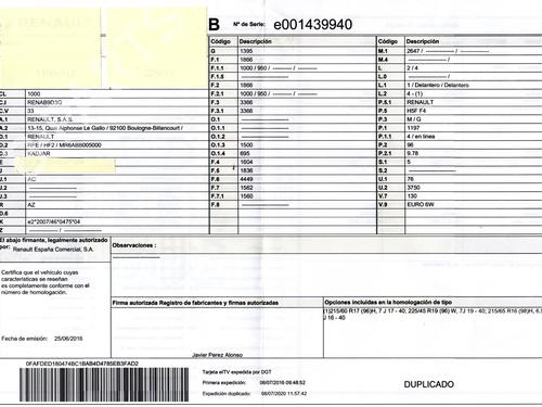 Warning switch RENAULT KADJAR (HA_, HL_) 1.2 TCe 130 (HLMR) | BP8320791I22  - Image 9